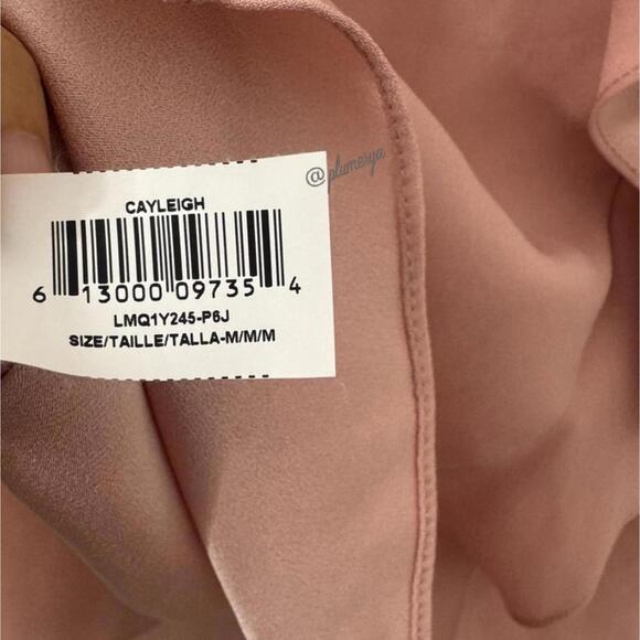 BCBGMAXAZRIA Cayleigh Ruffle Fairy Y2K Top Convertible Tea Rose Women's Size M - Picture 4 of 4